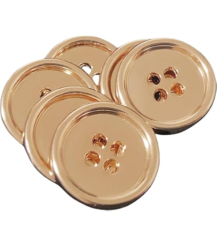 Amazon | haoa ボタン 4つ穴ボタン 金属ボタン 金ボタン ゴールド